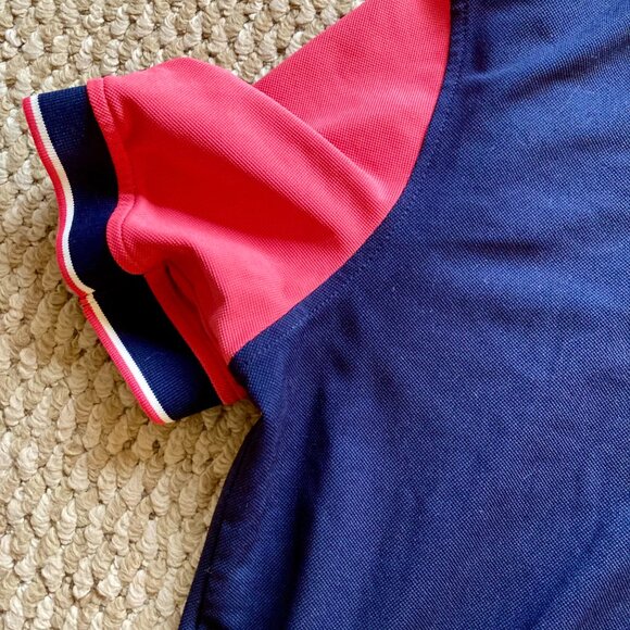 Izod Womens Performance Button-Up Polo Shirt Short Sleeve Collared Size L Blue - Picture 4 of 5